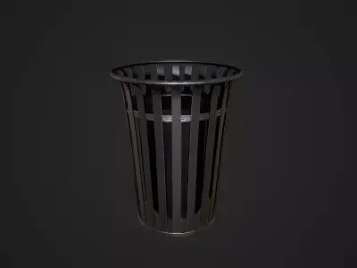 Trash Prop - PBR Trashbin Low-poly 3D model
