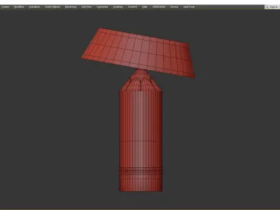 Crayon Table Lamp Low-poly 3D model
