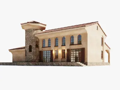 Spanish Colonial Villa 3D model