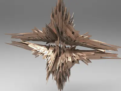 Cyberpunk glass shard structure 5 3D model
