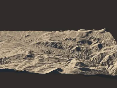High Detailed Landscape LIDAR 3D model