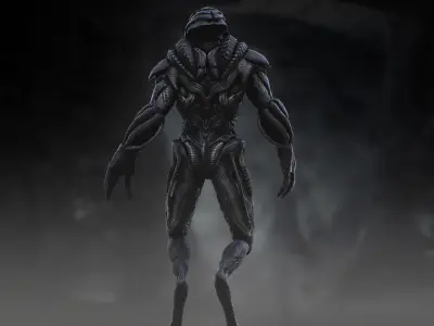 Alien Skyline  Low-poly 3D model