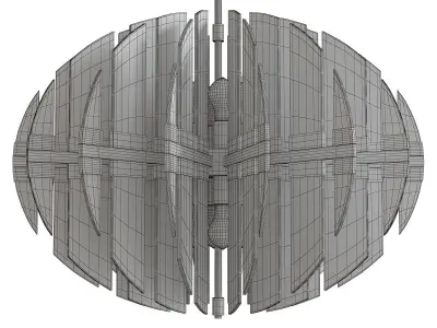 Zion Oval Chandeerli Low-poly 3D model