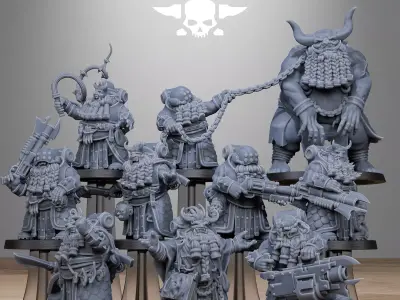 Corrupted guard Dwarves 3D print model