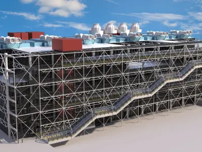 Centre Georges Pompidou  3D model