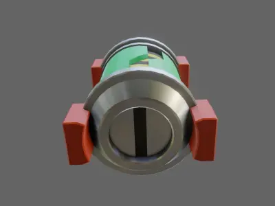 Item Box - Cylinder Sci-Fi Low-poly 3D model