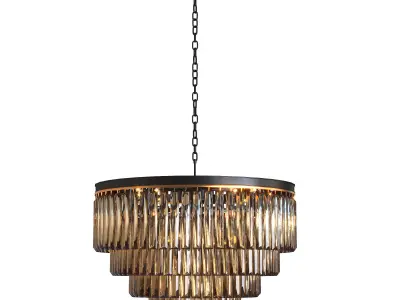 Luxe Amerikaanse Crystal Retro Grote Hanger Lamp 3D model