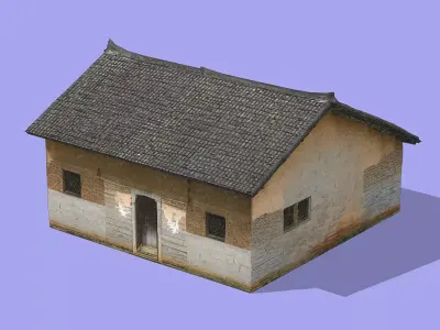 Traditional Rural Dwelling Low-poly 3D model