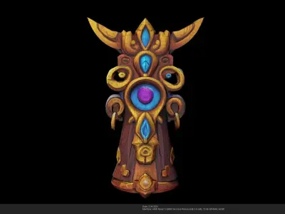 Stylized Totem - AI Low-poly 3D model buy