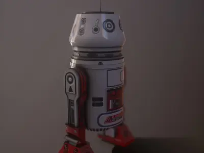 Droid v2  Low-poly 3D model
