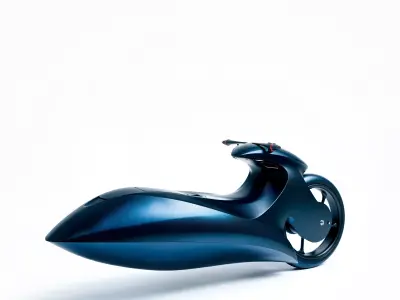 Futuristic Blue Speeder model pack Low-poly 3D model