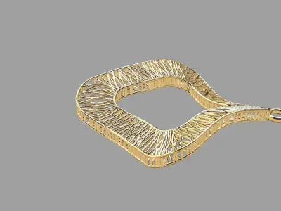 The Golden Weave pendant 3D print model