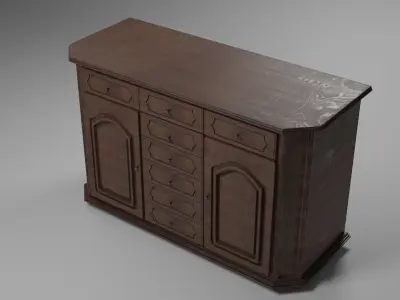 Antique Commode - Vintage 2k Textures 3D model