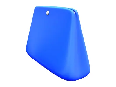 Blue Purse Hand Bag Low-poly 3D model