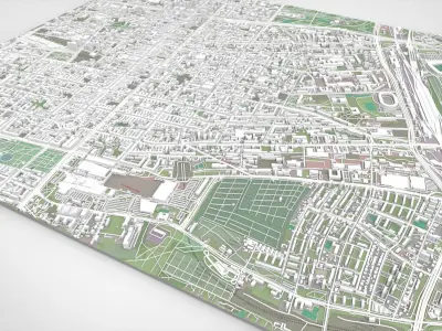 Cityscape Lodz Poland 3D model