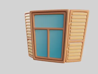 Cartoon Window 26b 3D model