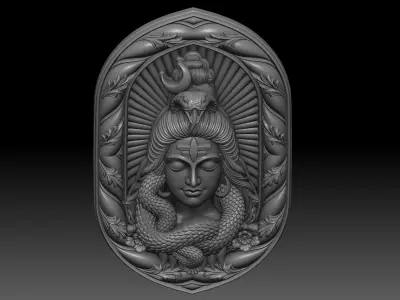 shiva hindu god idol for 3d print and CNC 3D print model