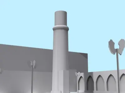 Shams Tabrizi  tomb Low-poly 3D model