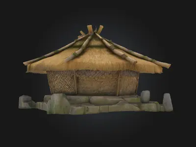 Thatch Roof Cottage  Cozy Charm of Countryside Living 3D model