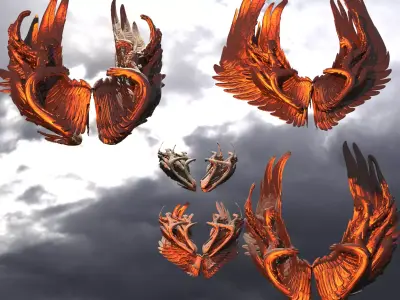 Dantes Lust Wings Collection 3D model