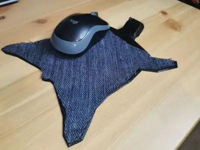 Travel mouse pad - bear skin rug 3D print model
