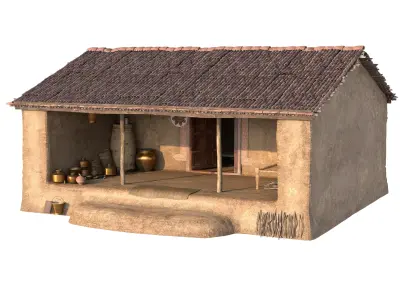 Indian Village House - Medieval Indian - Indian Hut 3D model
