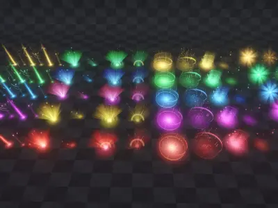 Unity VFX Lighting Effect Low-poly 3D model