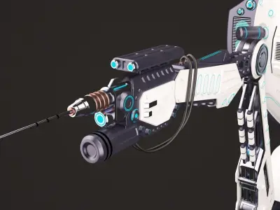 Robotic Arm 02 Wall 3D model