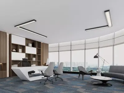 Modern Executive Office Interior 3D model