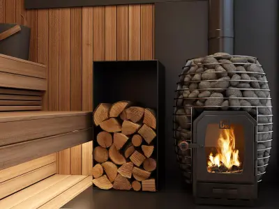 Sauna HUUM HIVE Wood 3D model
