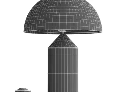 White Table Lamp 3D model