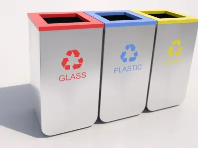Recycle Bin Collection 3D model