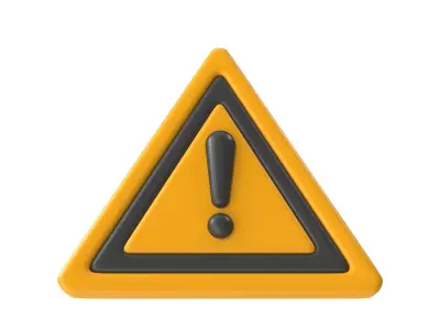 Warning Sign Low-poly 3D model