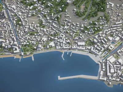 Yalta  Low-poly 3D model