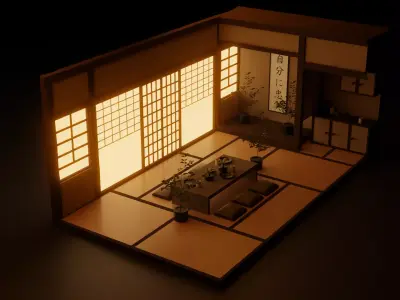 Asian Room 3D model