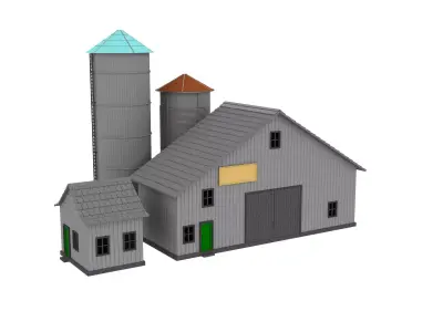 HO scale SUGAR WAREHOUSE 1 87 SCALE FOR RAILWAY DIORAMA MODEL 3D print model