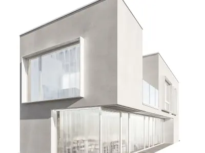 Modern house 08 - night 3D model