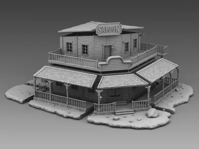 Corner saloon 3D print model