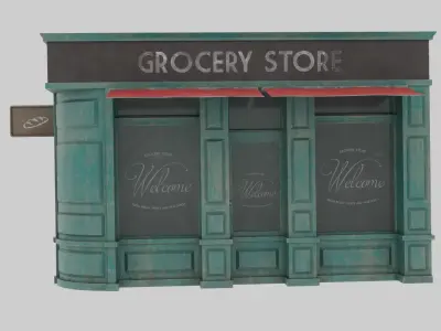 Grocery Store Low-poly 3D model