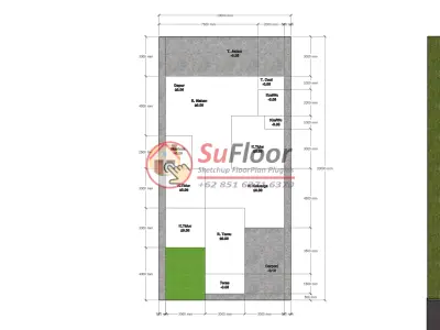 House 10x20m code 578 - Sketchup 3D model 3D model 3D model