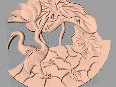 Artcam Aspire 3D relief models STL Files used for CNC E623 3D model