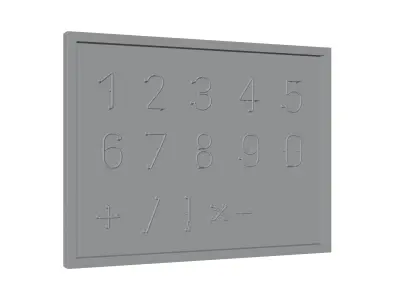 Neon Numbers 3D model