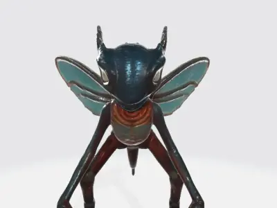 Flying alien creature 3D model