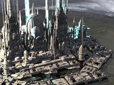 Dark Future Vampire Elite City kit bash 3D model
