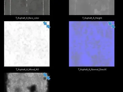 Asphalt Textures - PBR  Low-poly 3D model