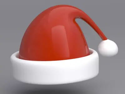 Christmas Hat RED 3D model