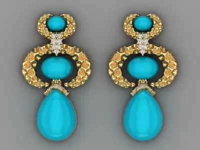 Earring 06 3D print model