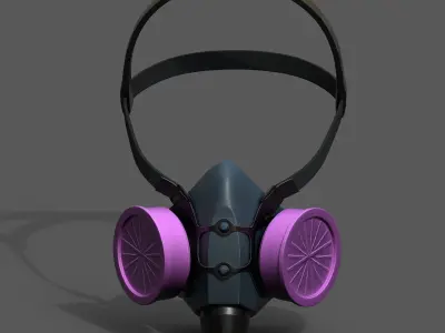 Gas mask helmet 3d safety isolated fantasy  Low-poly 3D model
