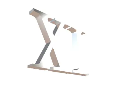 Roman Numerals 11 v1 003 Low-poly 3D model