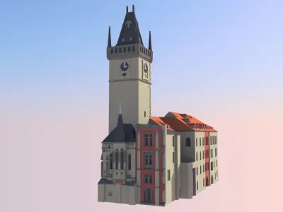 Prague Old City Hall 3D print model